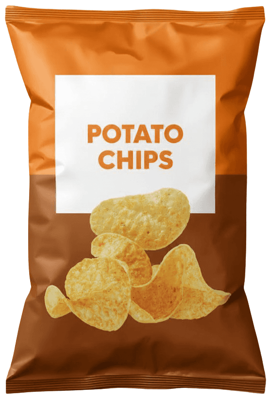 Conventional potato chips pack
